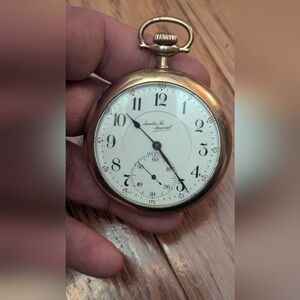 Illinois Watch Co. 1919 Santa Fe Special Pocket Watch Runs Works